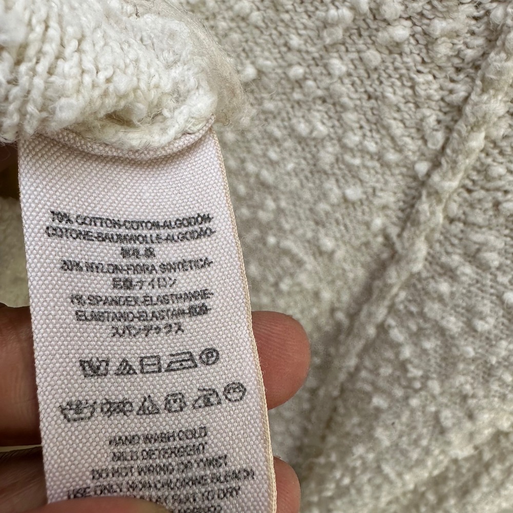 Free People Sweater Women Small Found My Friend Textured V Neck Balloon Sleeve - Picture 6 of 6